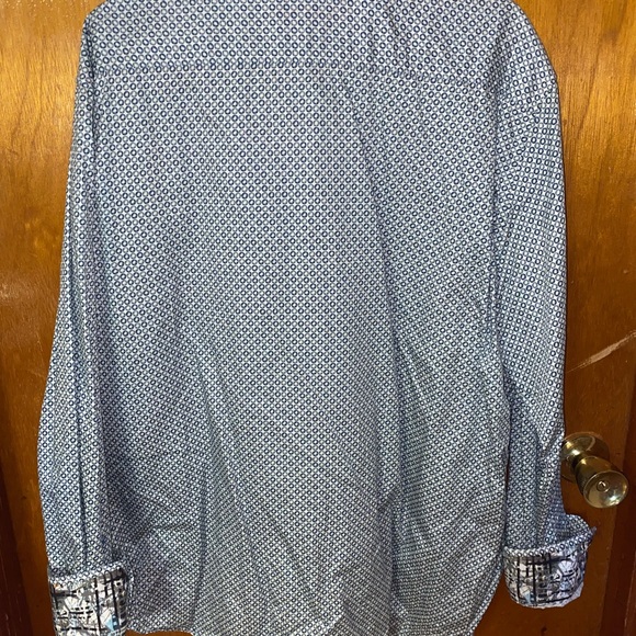 Robert Graham Men’s Casual Button Down Shirt 3XL Blue/Gray Geometric Print - Picture 5 of 5